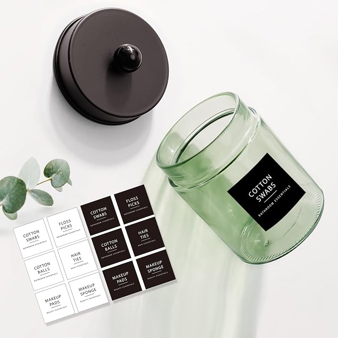 Amolliar Sage Green Apothecary Glass Jar - Image 3