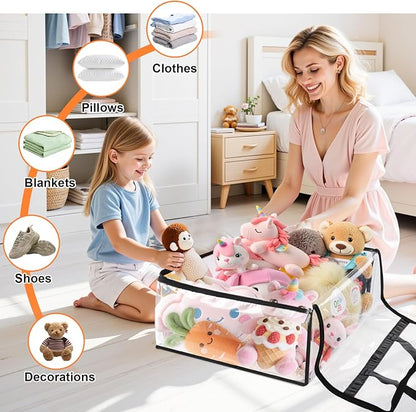 SpaceTrove Clear Clothes Storage Bags, 8 Pack Closet Organizers and Under Bed - Image 5