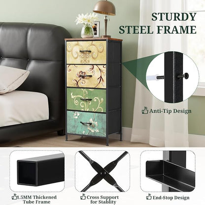 4 Drawers Dresser for Bedroom Fabric Storage Tower - Image 4