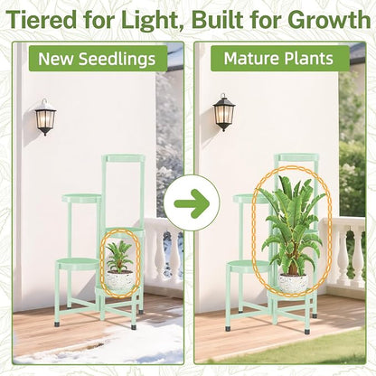 iDavosic.ly Plant Stand Indoor Outdoor, 5 Tier Corner Metal Flower Display - Image 7
