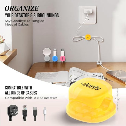 Spring Cable Clips 8-Pack Adhesive Cord Holders - Image 2