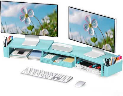 OPNICE Desk Organizers and Accessories, Dual Monitor Stand Riser by OPNICE