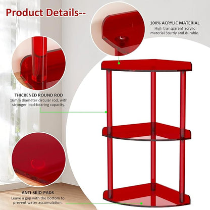 3 Tier Countertop Corner Organizer Shelf 7x7x15.7 Inch, Vanity Storage Organizer - Image 4