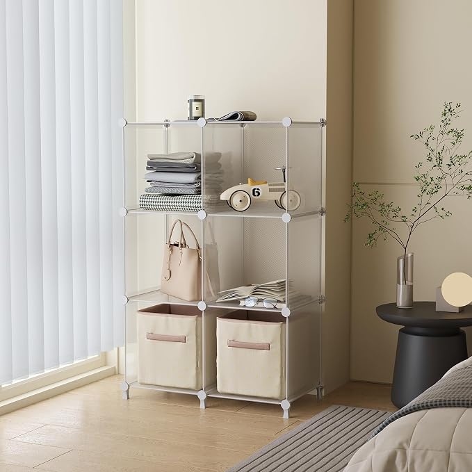 AWTATOS Cube Storage Organizer, Closet Organizers and Storage, 6 Cube Shelves - Image 4