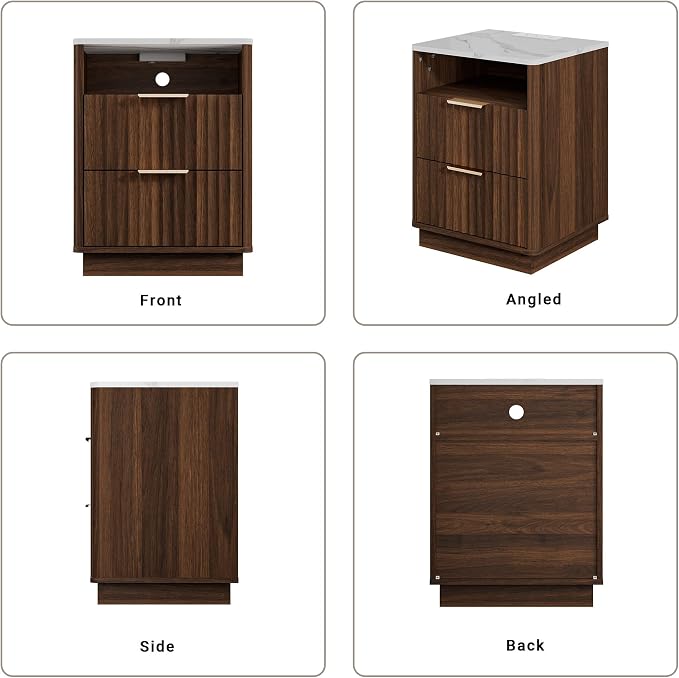 Fluted Night Stand Set of 2 - Image 8