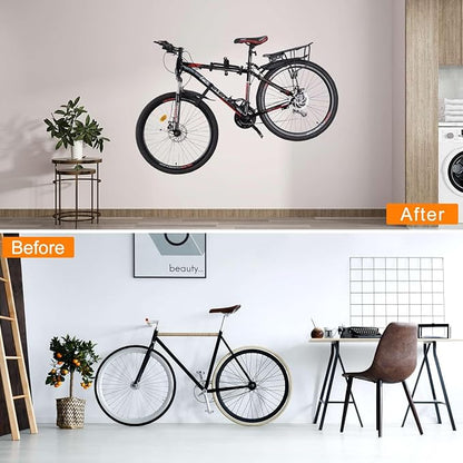 Cyfie Bike Wall Mount Garage Rack, Adjustable Horizontal Bike Storage Hanger - Image 7