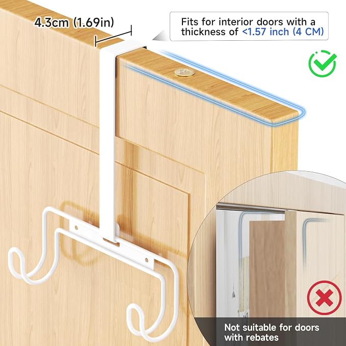 Over The Door & Wall Mount Ironing Board Hanger - Image 4