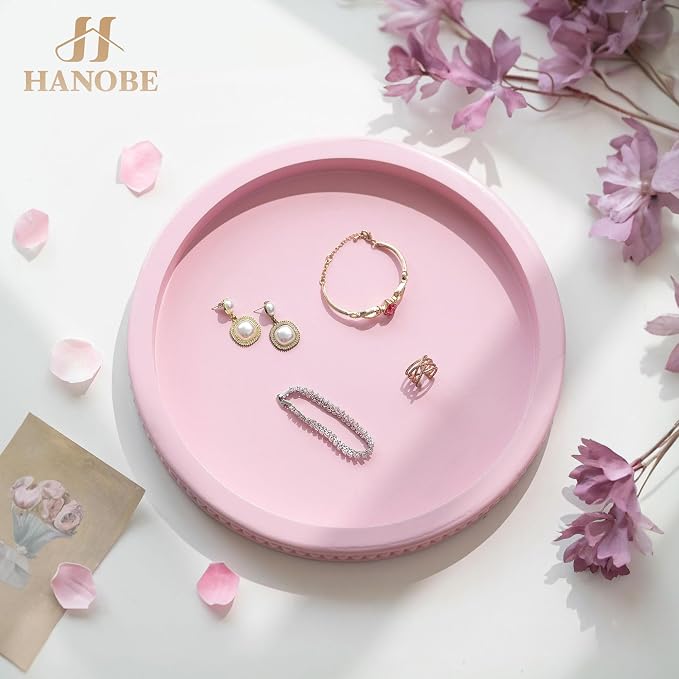 Hanobe Pink Round Decorative Tray - Image 2