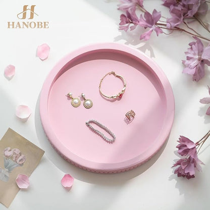 Hanobe Pink Round Decorative Tray - Image 2