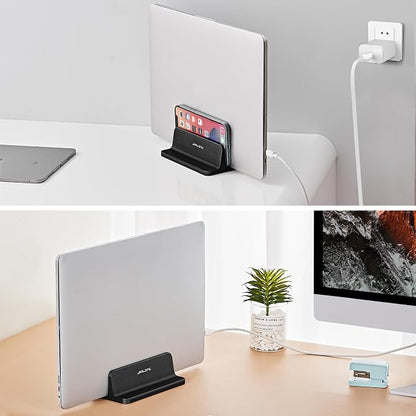 JARLINK Vertical Laptop Stand, Adjustable Aluminum Desktop Holder, Space-saving - Image 7