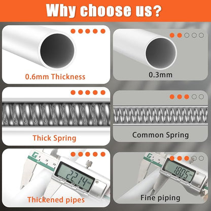 AIZESI White 1pcs Adjustable Spring Curtain Rods - Image 4