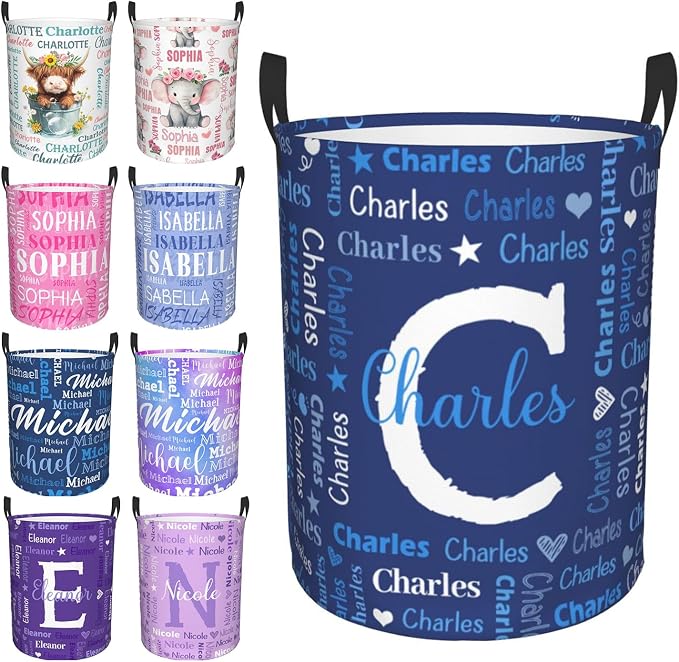 Custom Name Laundry Hamper, Personalized Laundry Baskets by PersonalizedGift