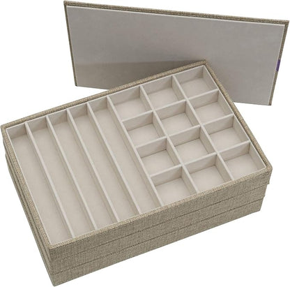 Household Essentials Stackable Jewelry Trays, 3 Varieties, Space - Image 3