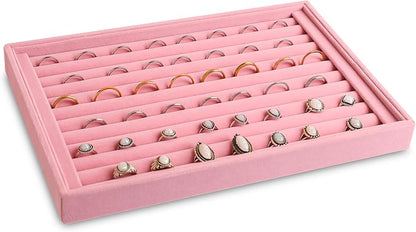 Frebeauty Stackable Velvet Jewelry Organizer Trays - Image 5