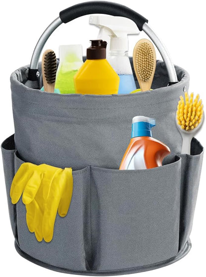 17L Cleaning Caddy with Handle, Cleaning Supplies Organizer, Foldable Storage by Unknown