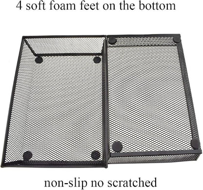 HAHIYO Stackable Mesh Tray Cup 9 x 6 x 2 inches Sturdy Container - Image 2