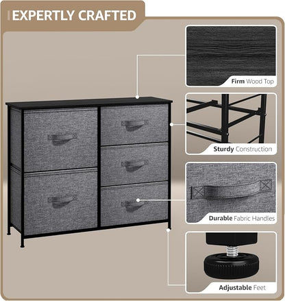 Sorbus Dresser with 5 Drawers - Image 4