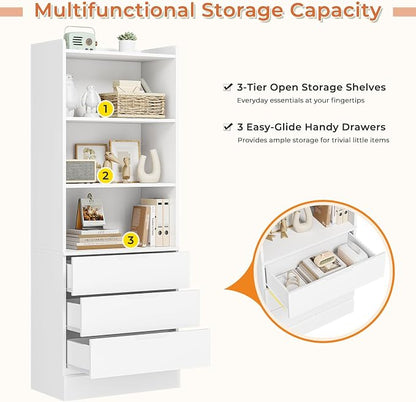 DICTAC 73.23'' Tall Storage Cabinet Bookcase - Image 7