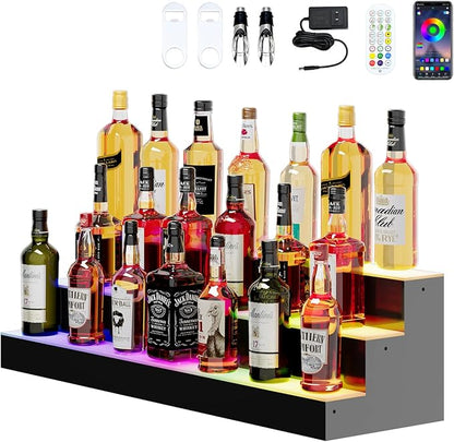 Dethan 3 Tier 40 Inch Liquor Bottle Display Shelf by ProfessionalAcrylicFactory