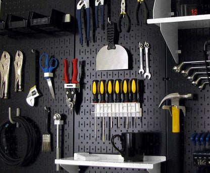 Wall Control Pegboard 32in x 16in Black Metal Pegboard Tool Board Panel - Image 2