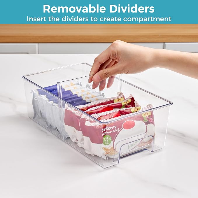 Vtopmart 6 Pack Clear Stackable Storage Drawers, Plastic Drawers - Image 6