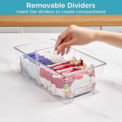 Vtopmart 6 Pack Clear Stackable Storage Drawers, Plastic Drawers - Image 6