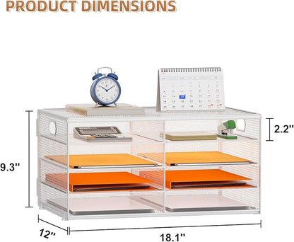 Marbrasse 5 Tier Desktop Literature Organizer, Mesh Paper Organizer Desk - Image 3