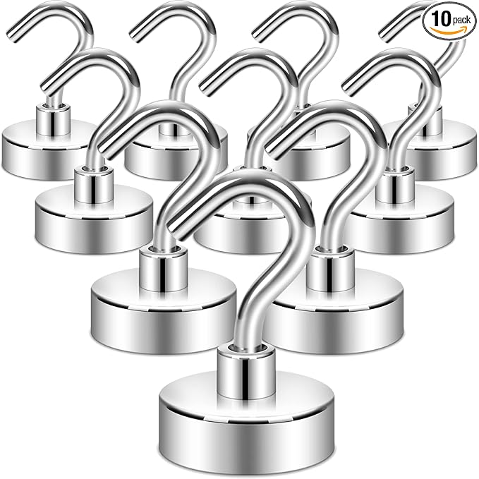 Neosmuk Magnetic Hooks, Heavy Duty 40lb+ Strong Magnet Hook by Neosmuk