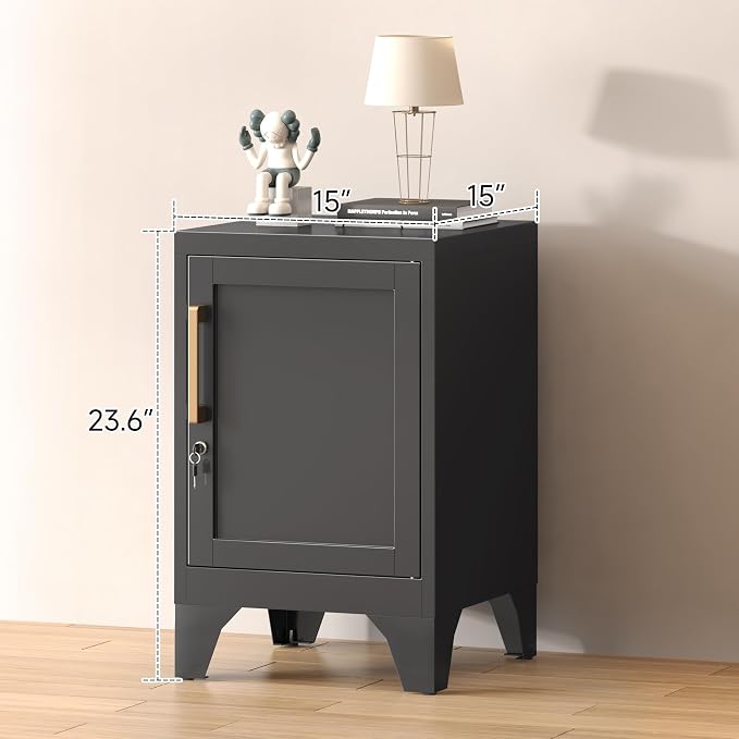 23.6" H Metal Locker Storage Cabinet, Small Locker - Image 3