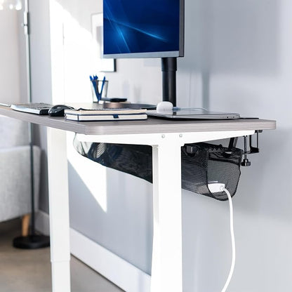 VIVO No Drill Clamp-on 55 inch Mesh Net Under Desk Cable Management Wire - Image 7