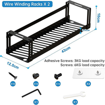 Under Desk Cable Management Tray, 17 in Metal Cable Tray Basket - Image 4
