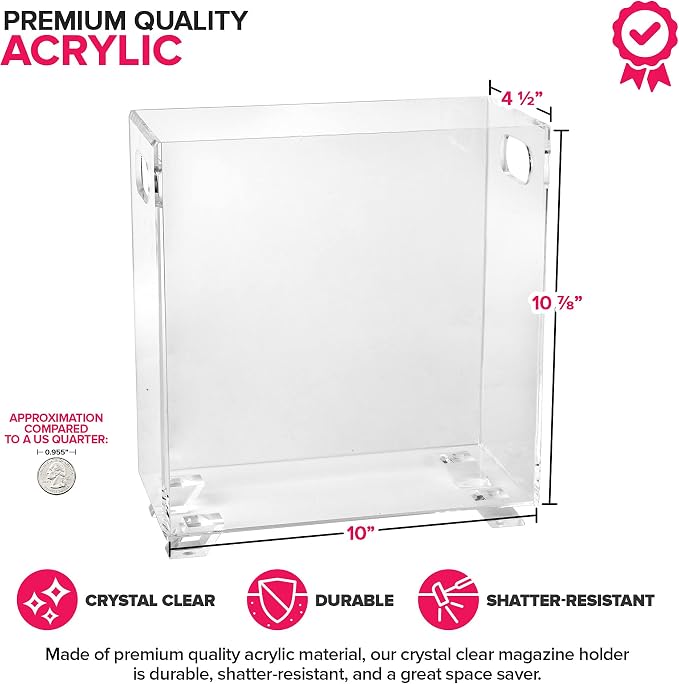 Stock Your Home Acrylic Magazine Holder - Image 2