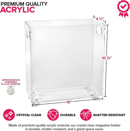 Stock Your Home Acrylic Magazine Holder - Image 2