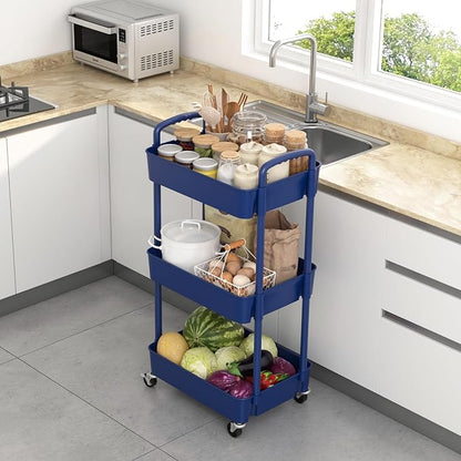 Sywhitta 3-Tier Plastic Rolling Utility Cart - Image 5