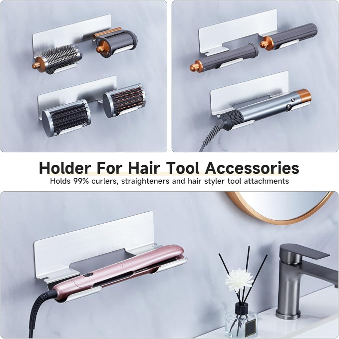 1PC Hair Straightener Holder Wall Mount Curling Iron Holder, Hair Dryer Holders - Image 3