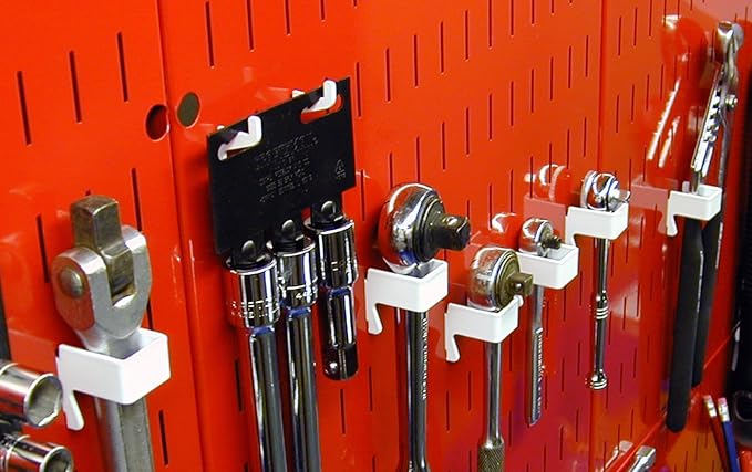 Wall Control KT-200-DLX W Slotted Storage Panel Deluxe Hook Assortment Pegboard - Image 12