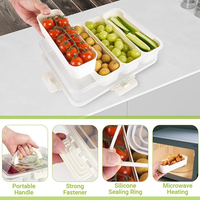 Snackle Box Container, Divided Serving Tray - Image 4