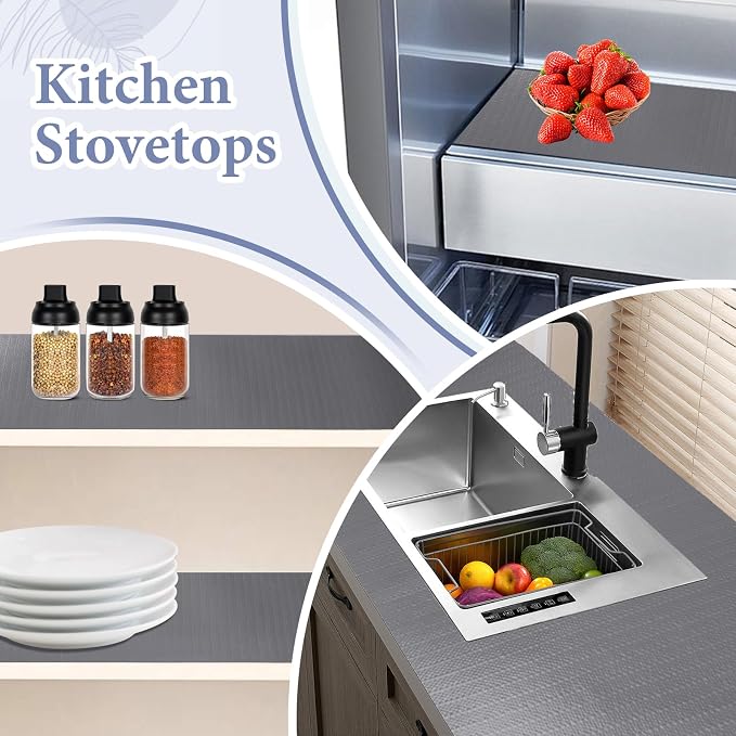 Drawer and Shelf Liner for Kitchen Cabinet: 23in X 20 Ft Non Slip Waterproof - Image 6