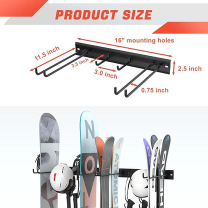 WALMANN Garage Ski Rack, Indoor Ski Hangers - Image 3