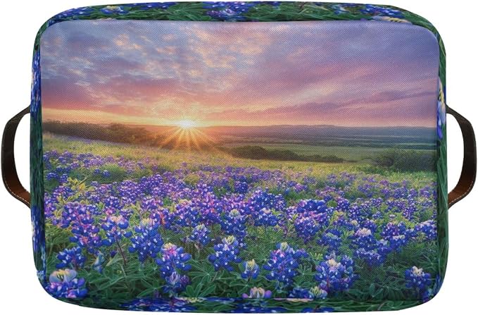 Sunrise over Meadows Of Bluebonnet Storage Bins Box Foldable Shelf Basket - Image 8