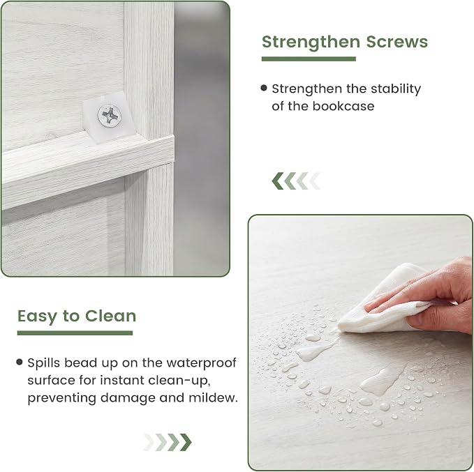 16 Cube Storage Organizer, Washed White Bookcase - Image 5