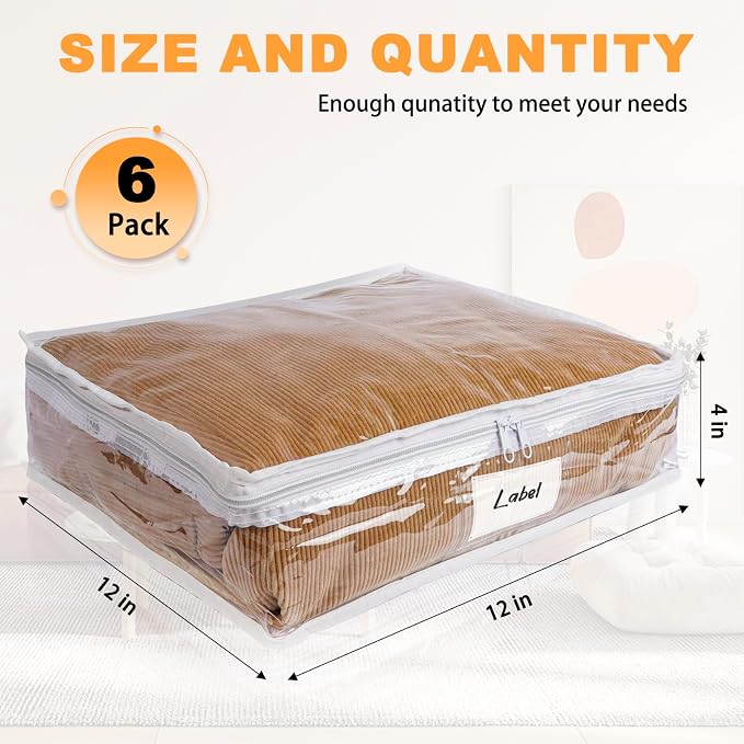 Clear Zippered Storage Bags Plastic Sweater Storage Bags - Image 2