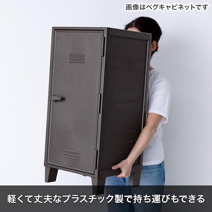 TENMA Orange Retro Cute Locker-Shaped Storage Box, Fits Peg Cabinet, Vertical - Image 8