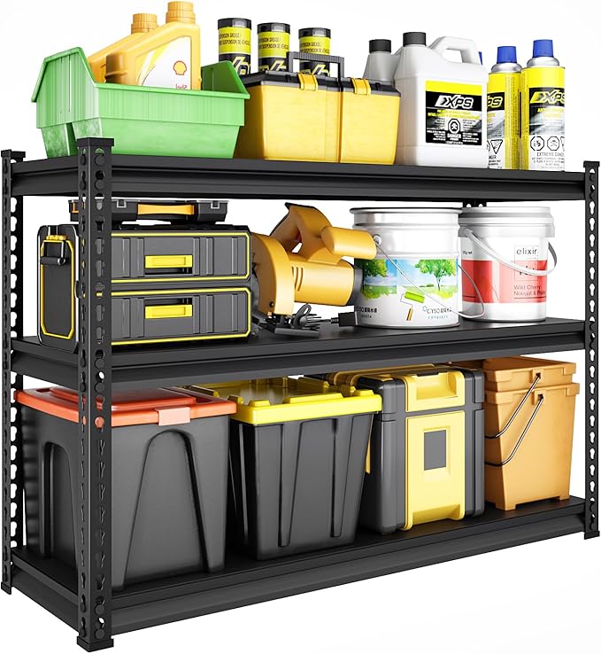 48" W Garage Shelving Heavy Duty, 1500LBS Loads Adjustable Garage Storage by SDXYSTCE