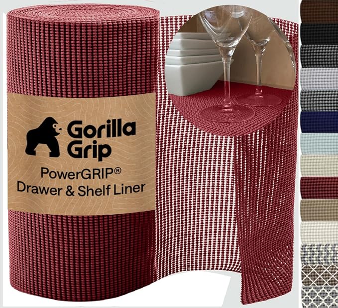 GORILLA GRIP powerGRIP Drawer Shelf and Cabinet Liner, Thick Strong Hold by Unknown