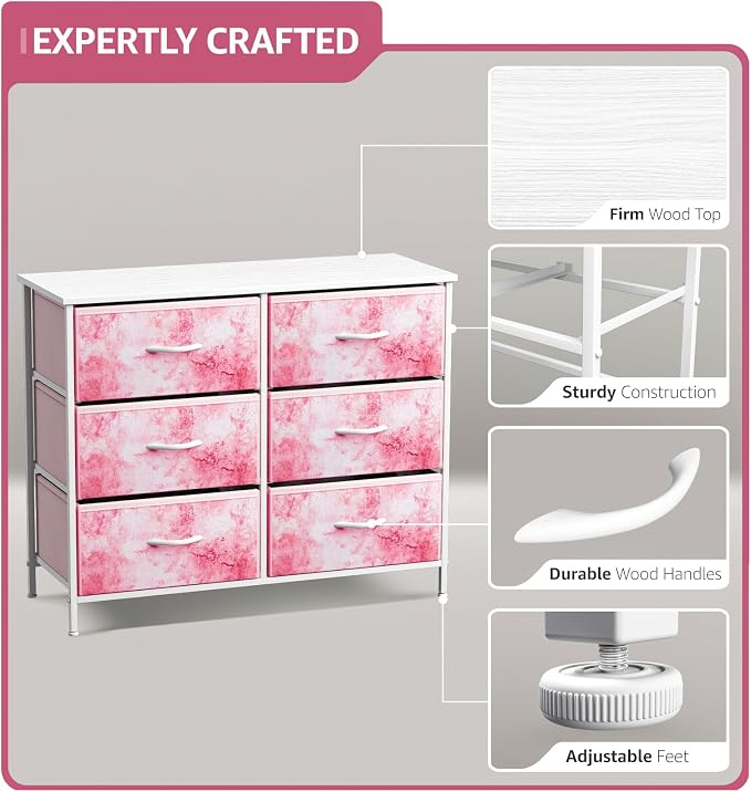 Sorbus Kids Dresser with 6 Drawers - Image 4