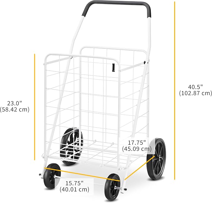 Whitmor Deluxe Utility Foldable Shopping Cart - Image 3