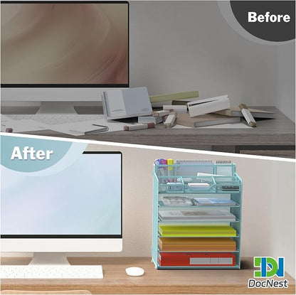 Docnest 6 Tier Mesh Desk Organizer - Image 3