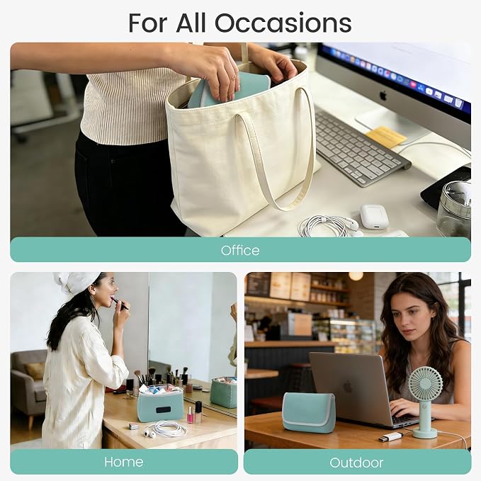 LENTION Mint Green Neoprene Electronic Organizer Pouch - Image 9
