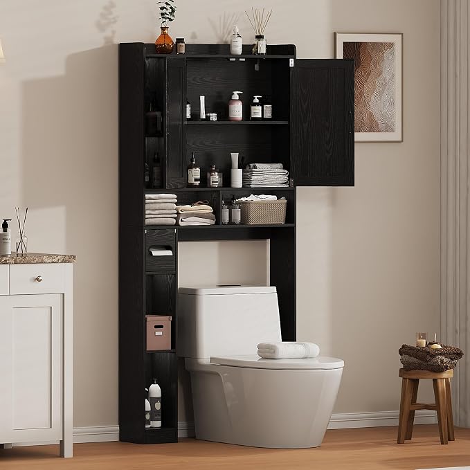 Over the Toilet Storage Cabinet, 31”W Bathroom Organizer | - Image 6